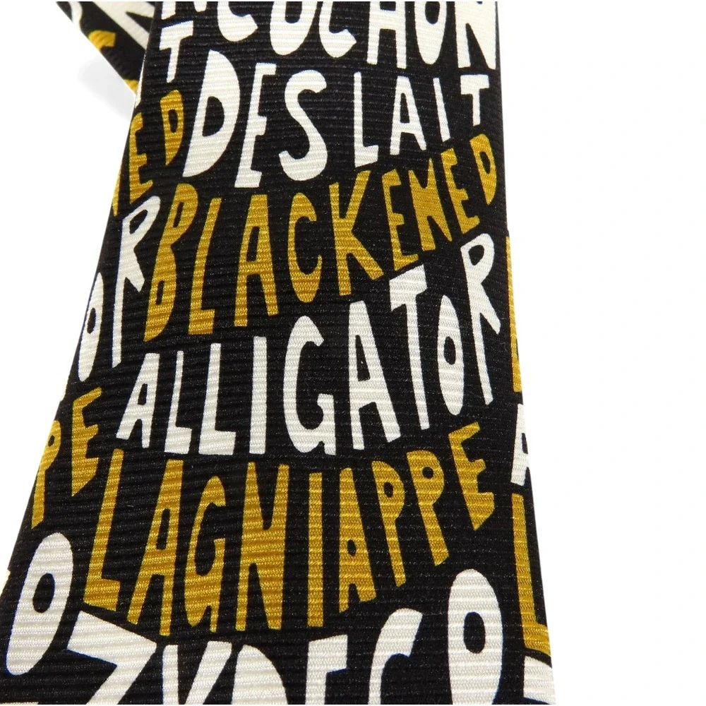 Julie Siracusa LOUISIANA ARTIST SILK NECK TIE Cajun Mardi Gras NEW ORLEANS THEME